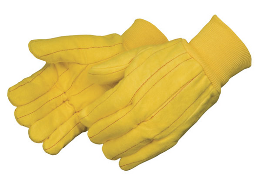 Golden Chore Knit Wrist Gloves