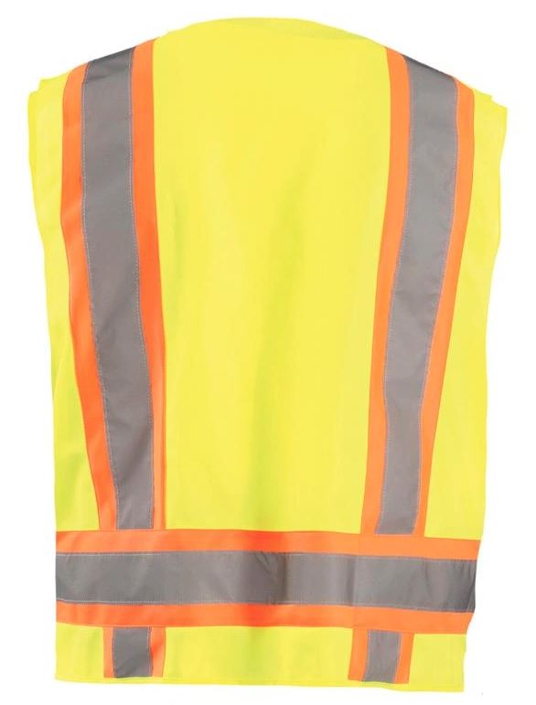 High Visibility Value Two-Tone Surveyor Solid Vest