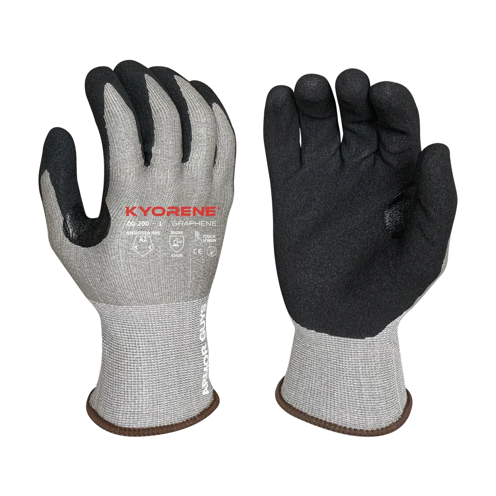 15 Gauge Gray Kyrorene Grpahene Gloves - Vend Packed, Dozen