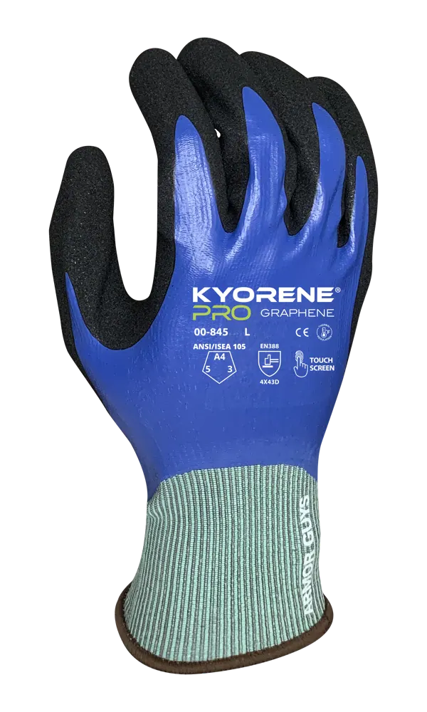 18g Lined Nitrile Blue Dip CR-A4 Glove