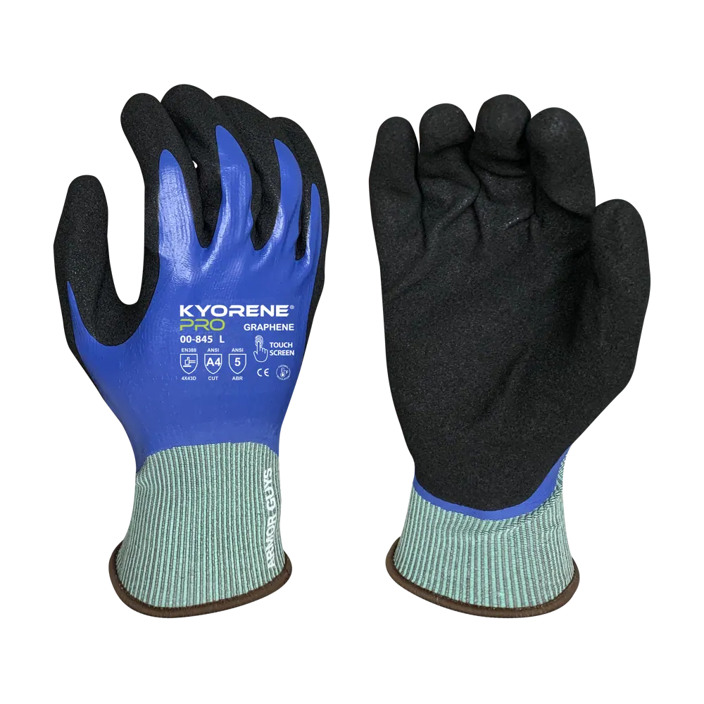 18g Lined Nitrile Blue Dip CR-A4 Glove