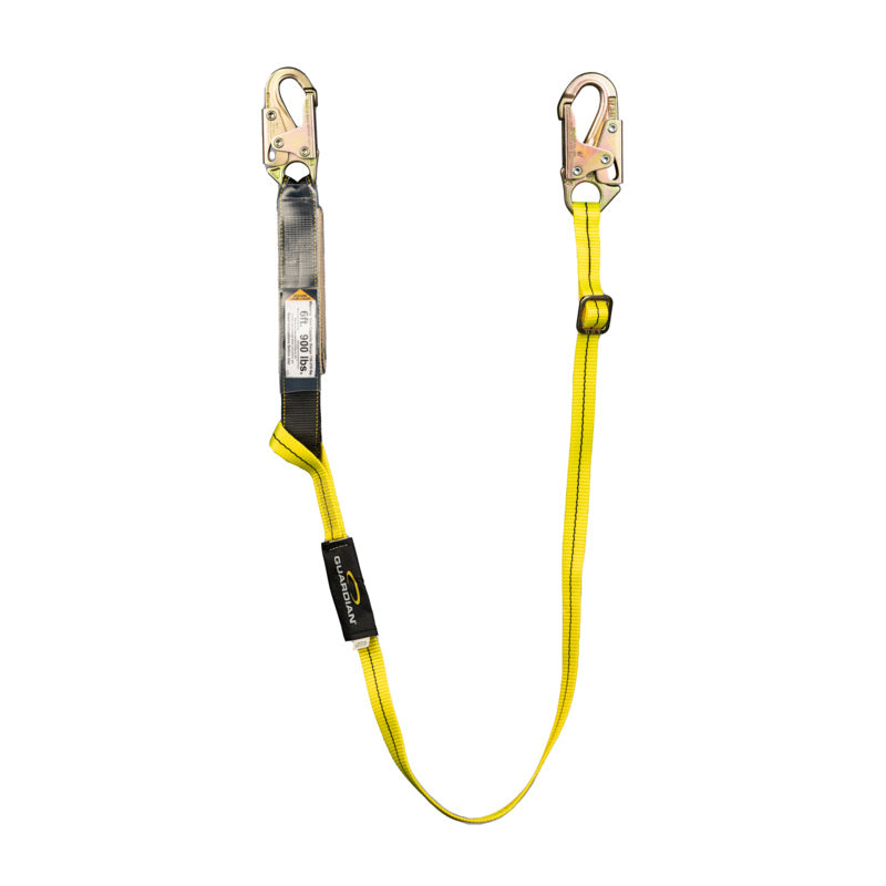 SSAWL4-6 Shock Absorbing Adjustable Lanyard from 4 ft. to 6 ft. with HS snaphooks