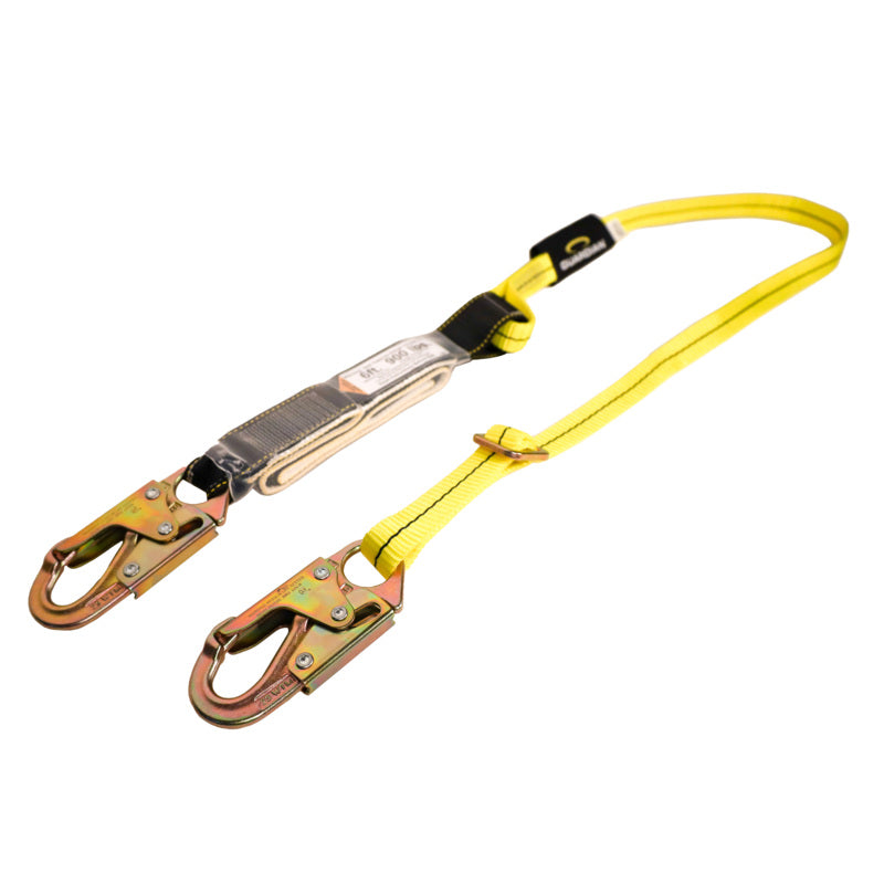 SSAWL4-6 Shock Absorbing Adjustable Lanyard from 4 ft. to 6 ft. with HS snaphooks