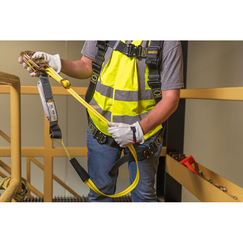 SSAWL4-6 Shock Absorbing Adjustable Lanyard from 4 ft. to 6 ft. with HS snaphooks