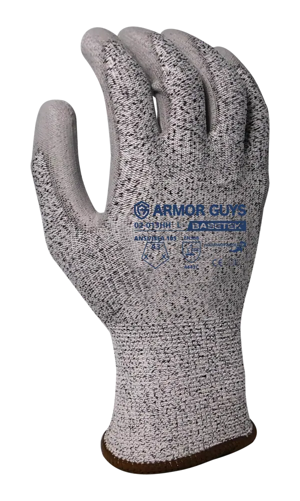 A3 PU Cut Resistant Basetek Polyurethan Coated Gloves - Single Pair