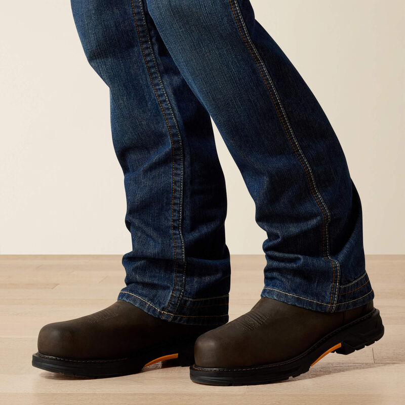 Ariat MNS FR LW RSE WRKHRSE BT CUT JN-Flint Blue