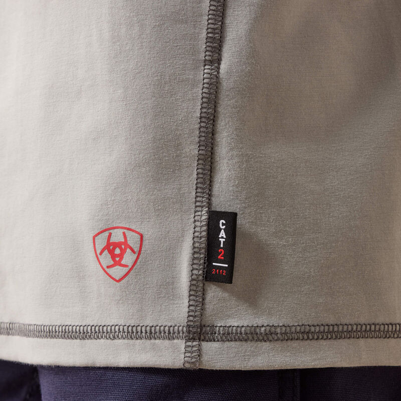 1/4 Zip Work Shirt FR, Silver Fox