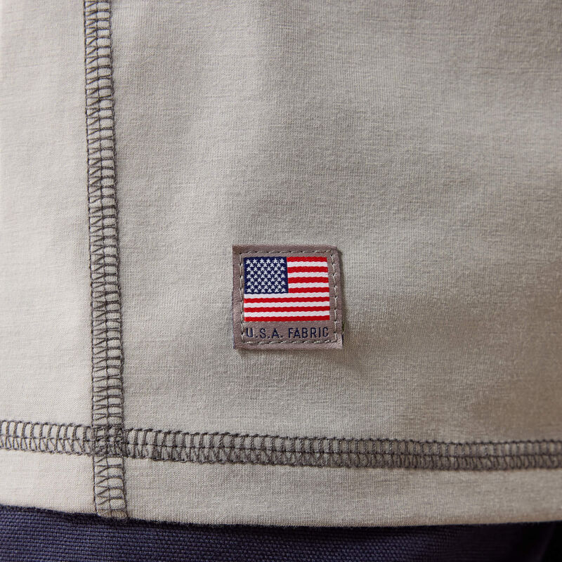 1/4 Zip Work Shirt FR, Silver Fox
