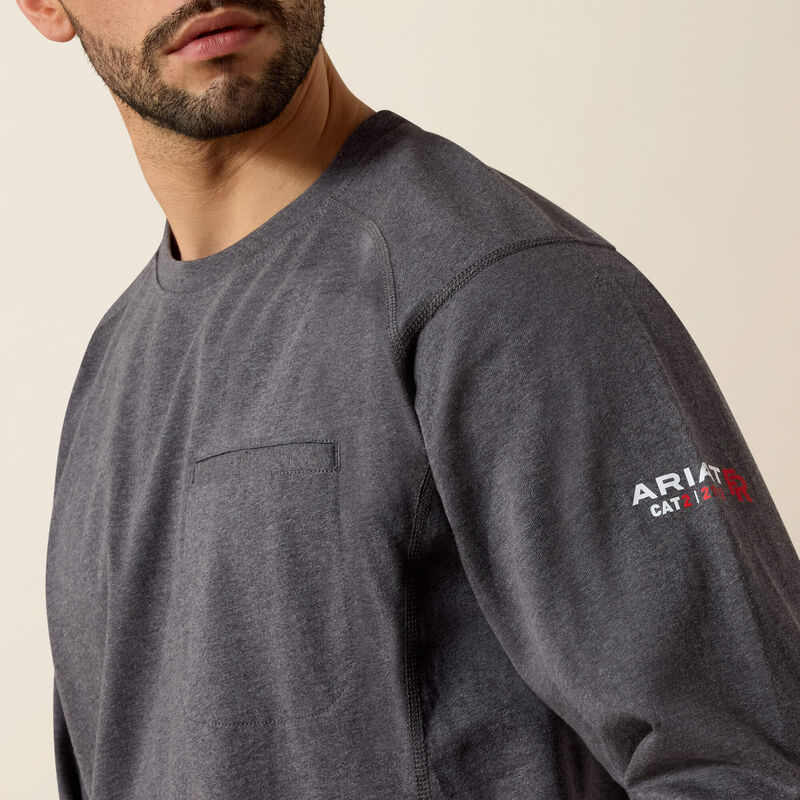 Ariat FR Life on the Line LS Charcoal Tee