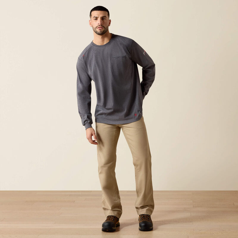 Ariat FR Life on the Line LS Charcoal Tee