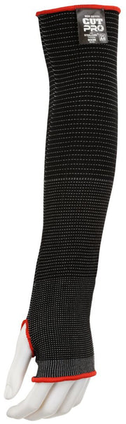 18" Black Steelcore A4 Cut Resistant Sleeve w/ Thumbhole, Bag of