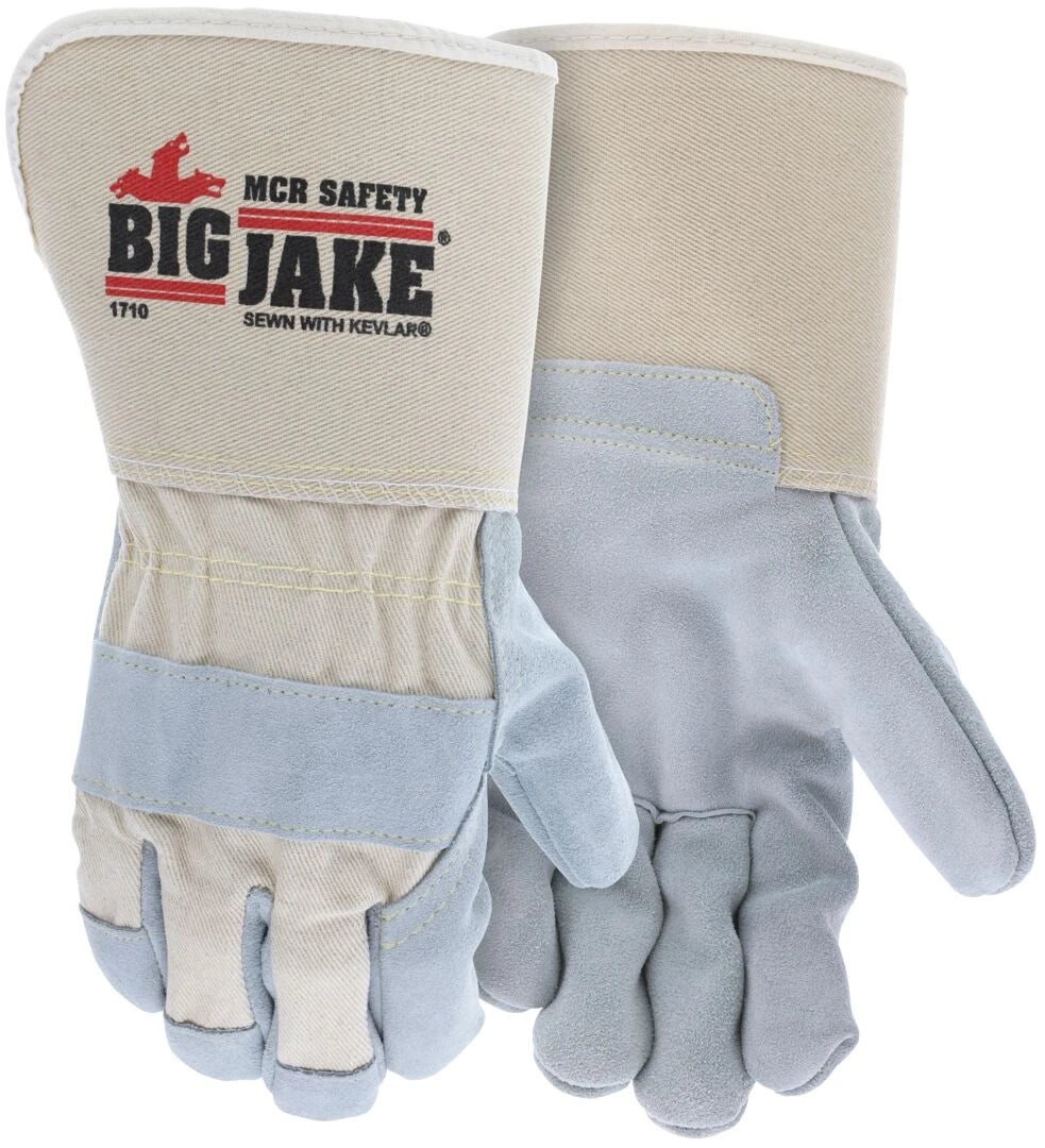Big Jake Leather Palm Kevlar Sewn Glove w/ 4.5" Cuff, 1 Pair