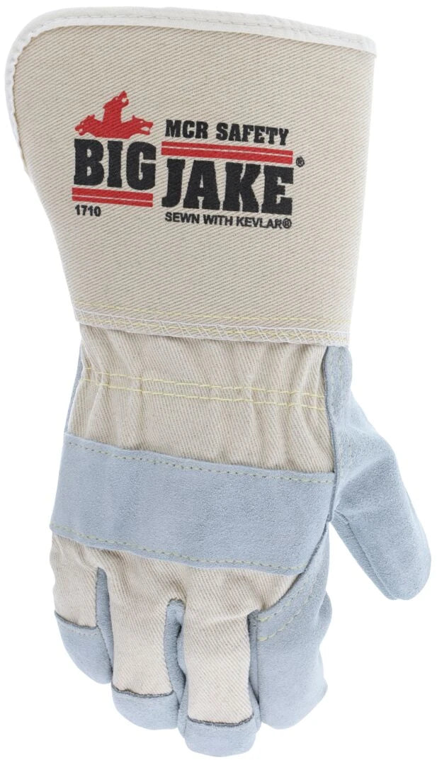Big Jake Leather Palm Kevlar Sewn Glove w/ 4.5" Cuff, 1 Pair