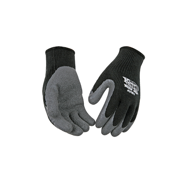 Kinco Thrmal Lined Grip Gloves - Blk/Gry
