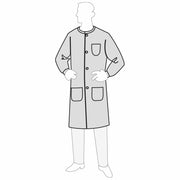 Lab Coat Snap Front Three Pocket, 2X Large