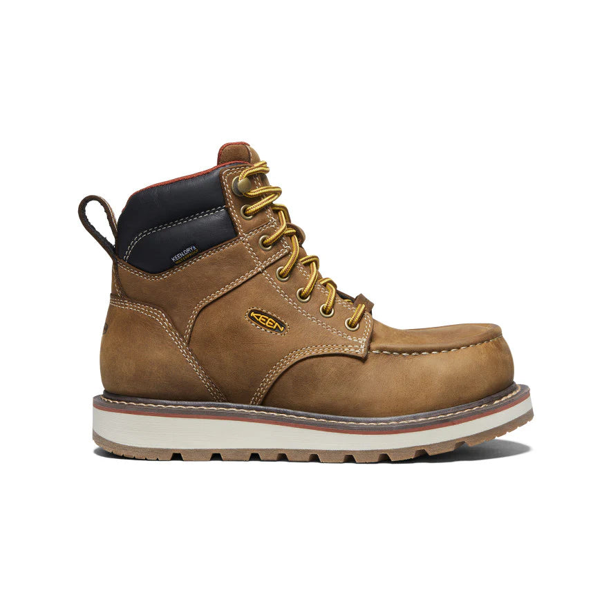 Women's KEEN Utility 6" Composite Toe WP Wedge Sole Moc Toe Work Boot
