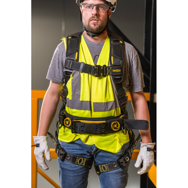 Cyclone Harness Black/Yellow, PT chest / TB leg / no waist belt / non construction / Size XL