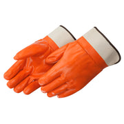 Foam Insulated Fully Coated Smooth Finish PVC Glove, Orange