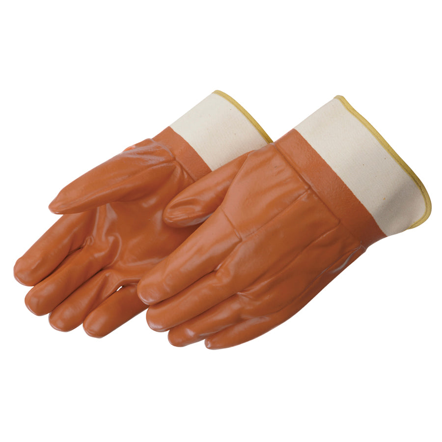 Foam Insulated Fully Coated Smooth Finish PVC Glove, Tan
