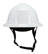 PIP® Kilimanjaro™ Type II Full Brim Safety Helmet with HDPE Shell, 4-Point Textile Suspension, Wheel Ratchet Adjustment and 4-Point Chinstrap
