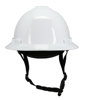 PIP® Kilimanjaro™ Type II Full Brim Safety Helmet with HDPE Shell, 4-Point Textile Suspension, Wheel Ratchet Adjustment and 4-Point Chinstrap