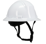 PIP® Kilimanjaro™ Type II Full Brim Safety Helmet with HDPE Shell, 4-Point Textile Suspension, Wheel Ratchet Adjustment and 4-Point Chinstrap