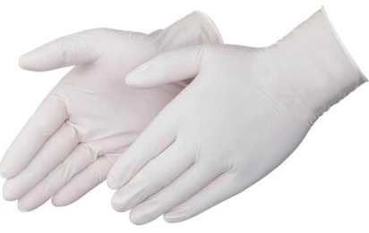 DuraSkin White Latex Disposable Gloves