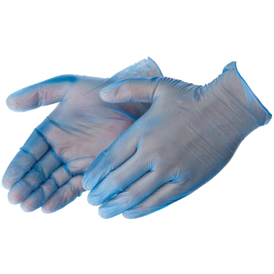 2916W 4mil P-Free Blue Vinyl Glove, Box of 100