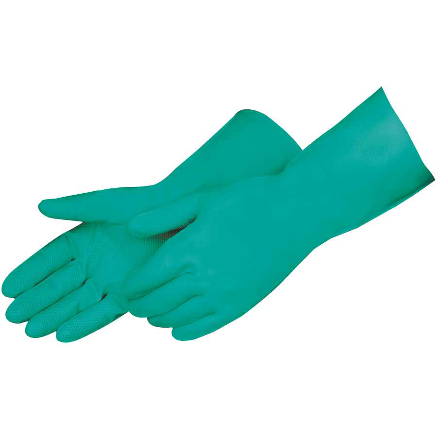 Green Nitrile Chemical Unsupported Gloves