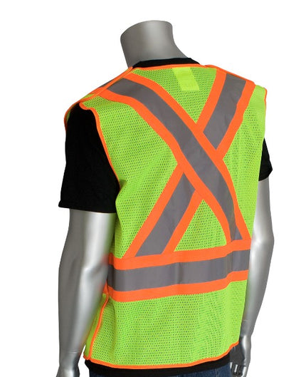 Two-Tone X-Back Breakaway Mesh Vest