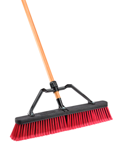 24" Push Broom with Handle