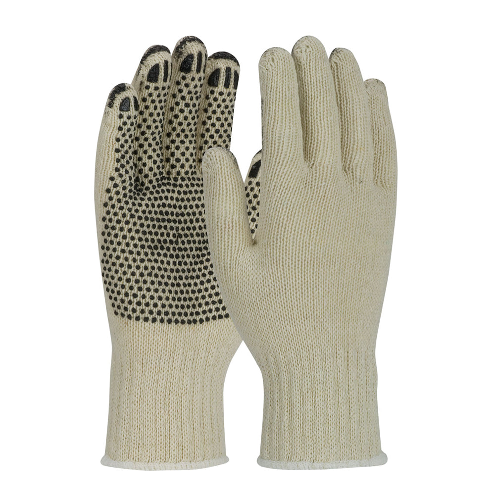 Heavy Weight Seamless Knit Cotton/Polyester Glove with PVC Dotted Grip