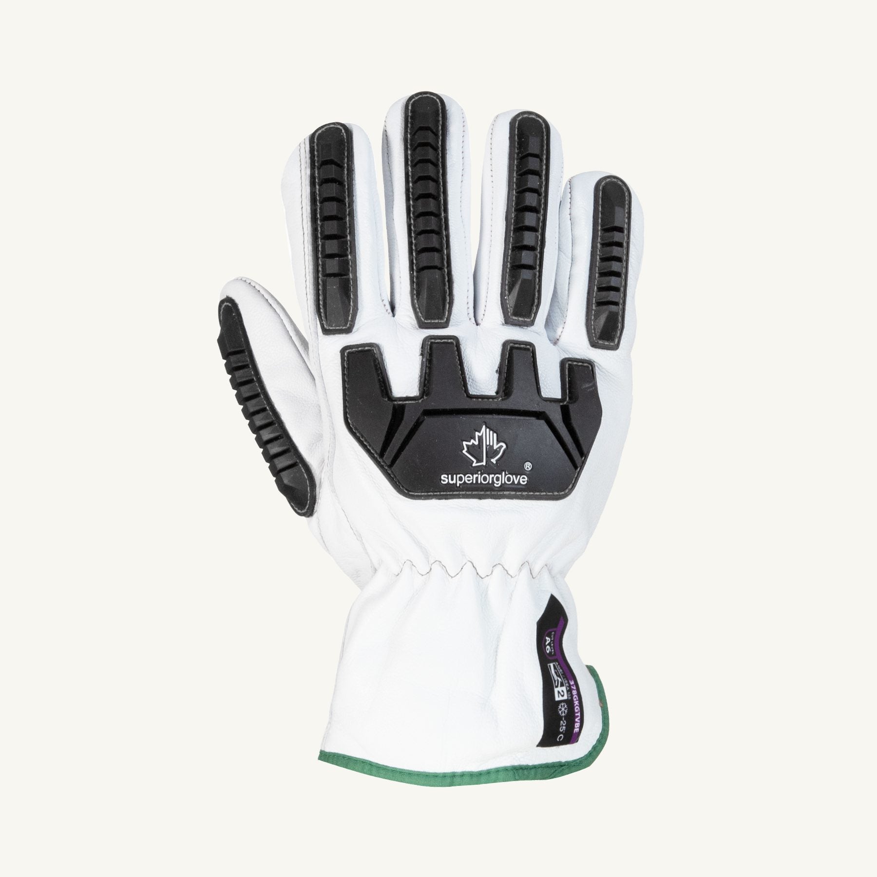 GLOVE, ENDURA GOATSKIN, BLENDED KEVLAR & THINSULATE LINED, TPR BACK, ANSI A4