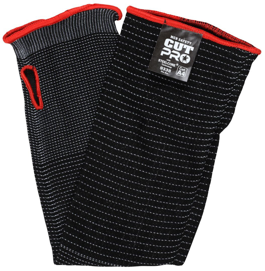 18" Black Steelcore A4 Cut Resistant Sleeve w/ Thumbhole, Bag of