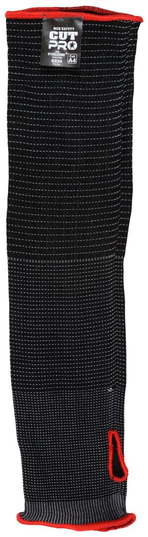 18" Black Steelcore A4 Cut Resistant Sleeve w/ Thumbhole, Bag of