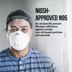 3M N95 Respirator w/Valve, 10/bx, 8bx/cs