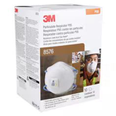 3M P95 Respirator w/Valve, 10/bx 8bx/cs