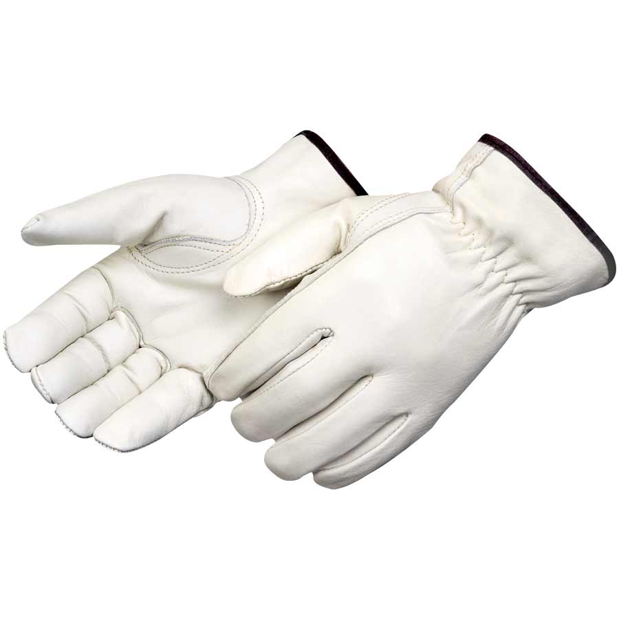 Industrial Leather Work Gloves - Cowhide Driver, Dozen