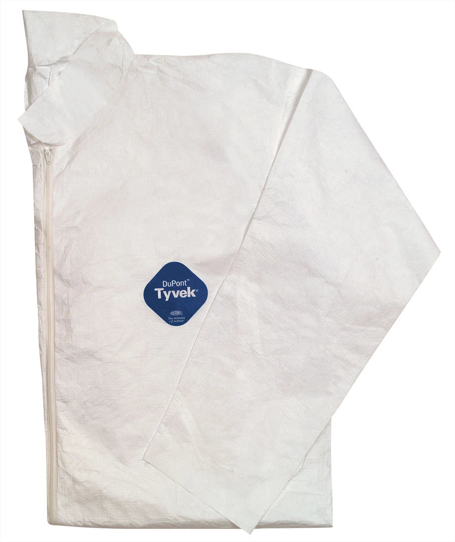 Dupont Tyvek Coverall with Front Zipper, 1 Each, 5X Large