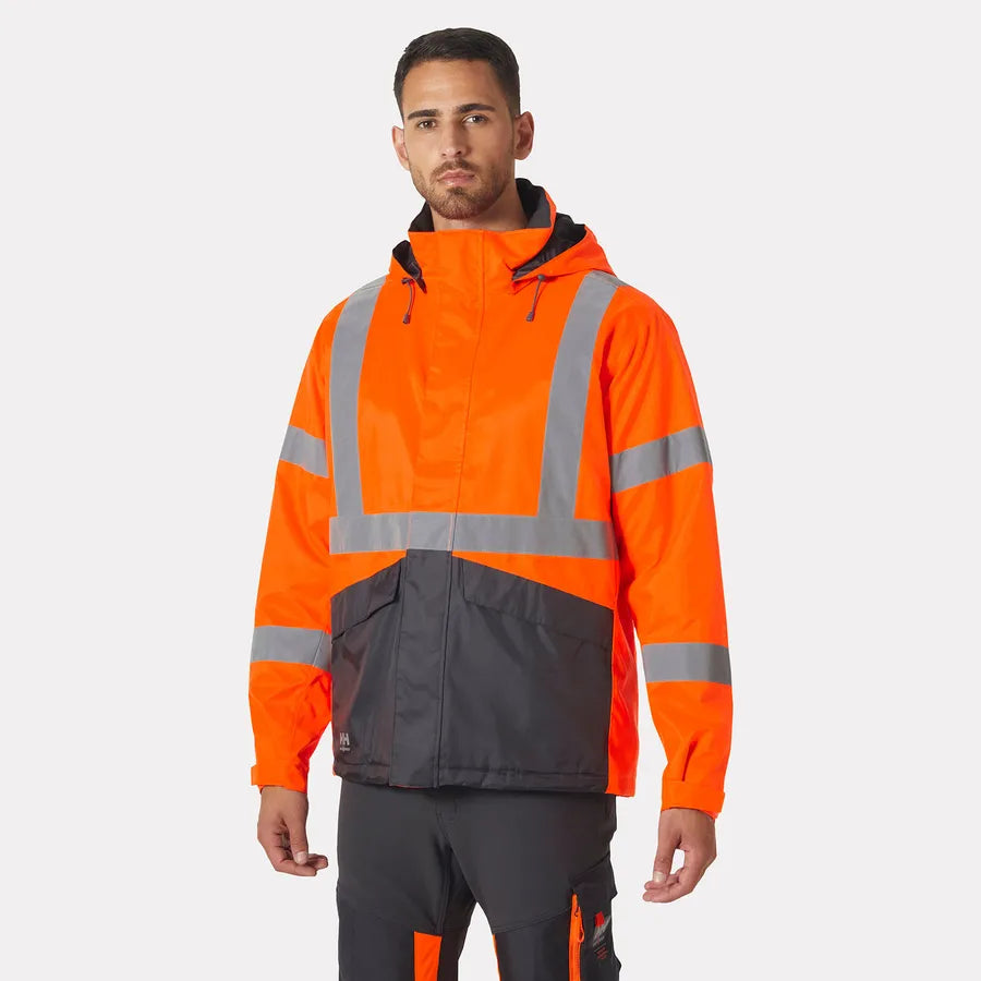 Alta Hi Vis Insulated Winter Jacket-Yellow/Charcaol