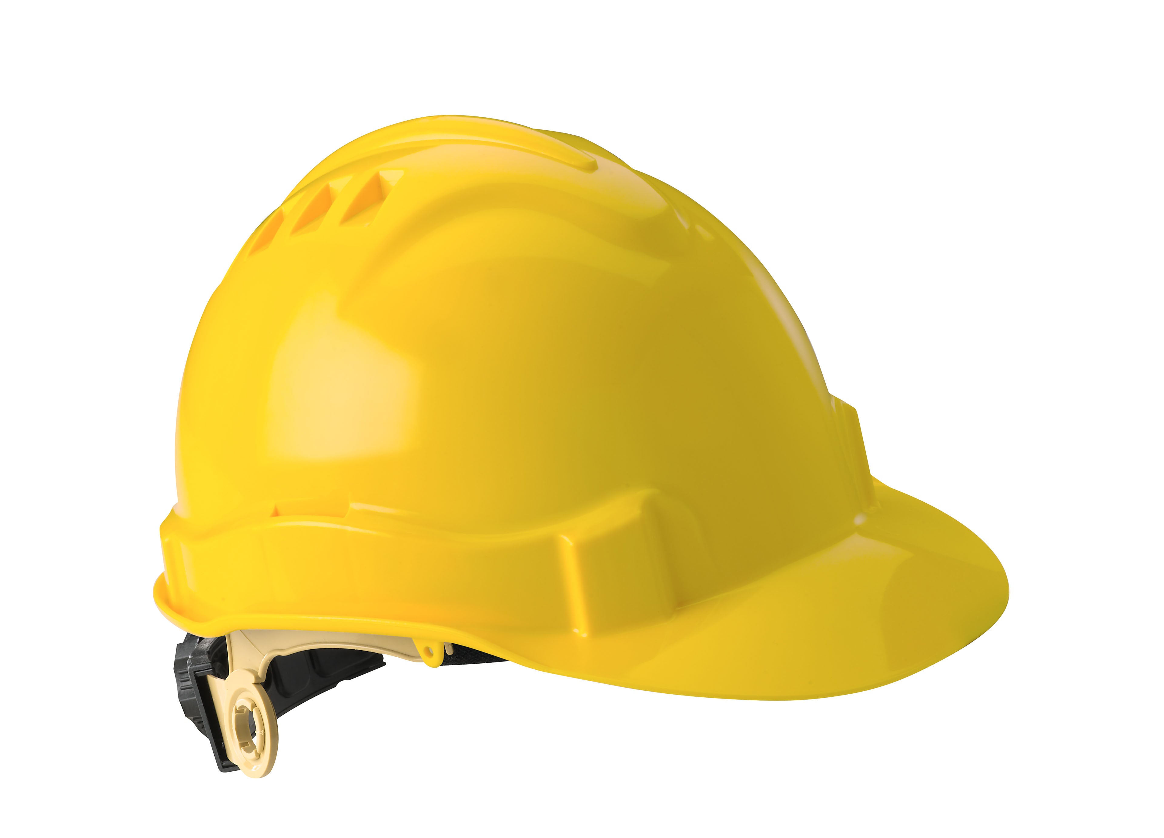SERPENT Cap Style Unvented Class E Hard Hat 8 Point Ratchet Suspension, Yellow