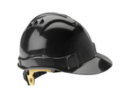 SERPENT Cap Style Unvented Class E Hard Hat 8 Point Ratchet Suspension, Yellow
