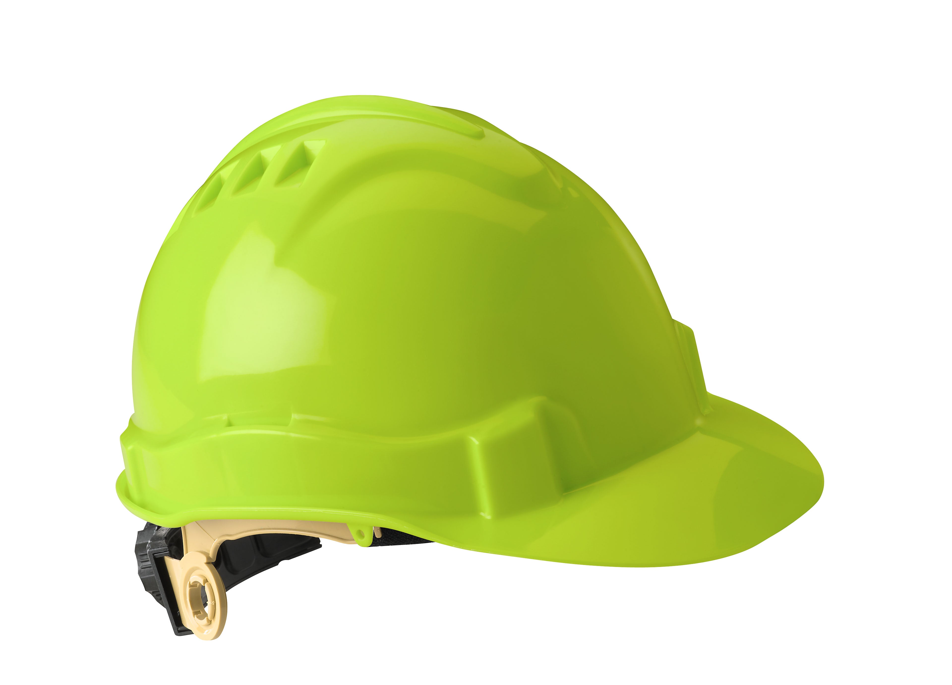 SERPENT Cap Style Unvented Class E Hard Hat 8 Point Ratchet Suspension, Yellow