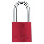 Aluminum Lock Red w/1 9/16 Shackle, 6/bx