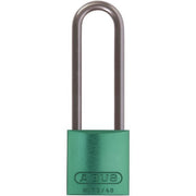 Aluminum Lock Green w/ 3" Shackle, 6/bx