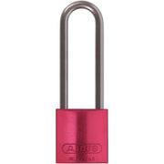 Aluminum Lock Red w/ 3" Shackle, 6/bx