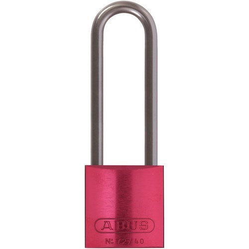 Aluminum Lock Red w/ 3" Shackle, 6/bx