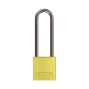 Aluminum Lock Yellow w/ 3" Shackle, 6/bx