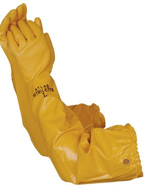 Yellow Nitrile Glove w/Sleeve