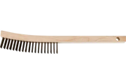 Wire Brush, Curved Handle, SS Wire 3X 19 Rows